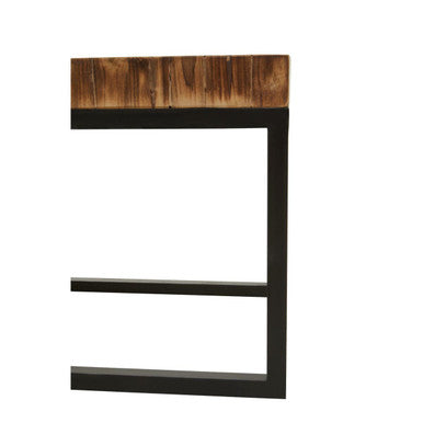Malang Teak Wood Mosaic Set of 3 Nesting Tables