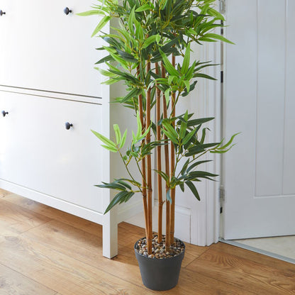 Artificial Bamboo Plant in hallway