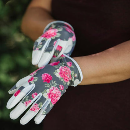 Peony Premium Leather Womens Gardening Gloves