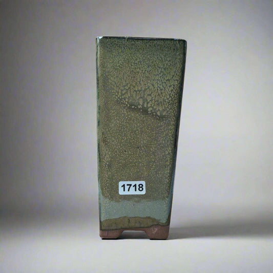 7cm_Glazed_Bonsai_Pot_Cascade_7cm_x_15cm_Green_-_Yorkshire_Bonsai-22335