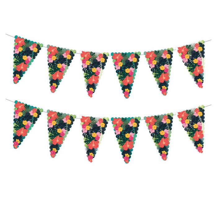 Tropical Flower Summer Bunting Decoration