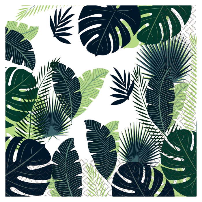 Tropical Leaves Paper Party Napkins