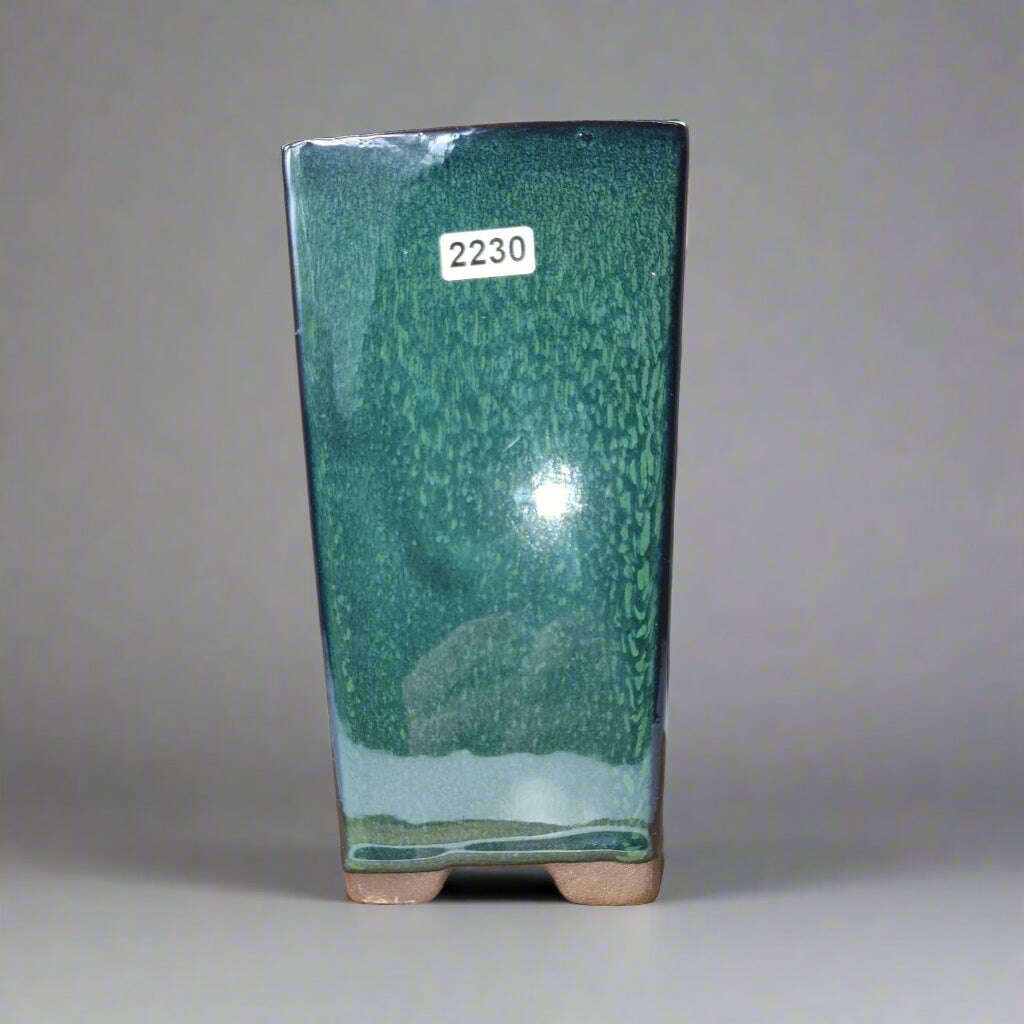 9cm_Glazed_Bonsai_Pot_Cascade_9cm_x_17cm_Dark_Green_-_Yorkshire_Bonsai-22353