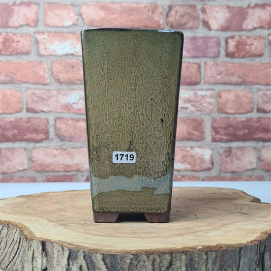 9cm_Glazed_Bonsai_Pot_Cascade_9cm_x_17cm_Green_-_Yorkshire_Bonsai-22362