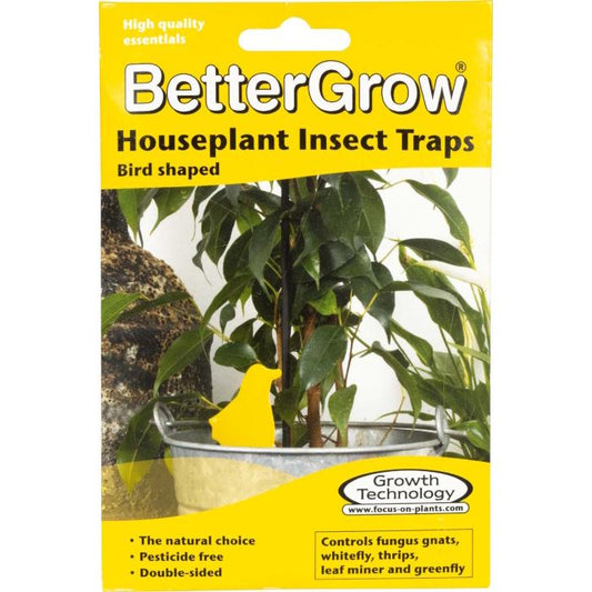 BetterGrow Bird Shaped Yellow Sticky Insect Traps 15pk