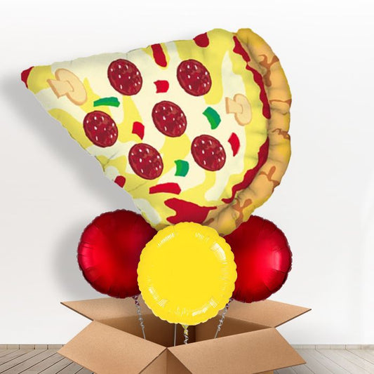Pizza Slice Shaped Giant Balloon in a Box Gift - With 3 Plain Balloons | Small Indoor Plants