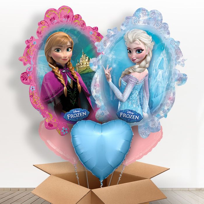 Frozen Elsa and Anna Helium Balloons in a Box