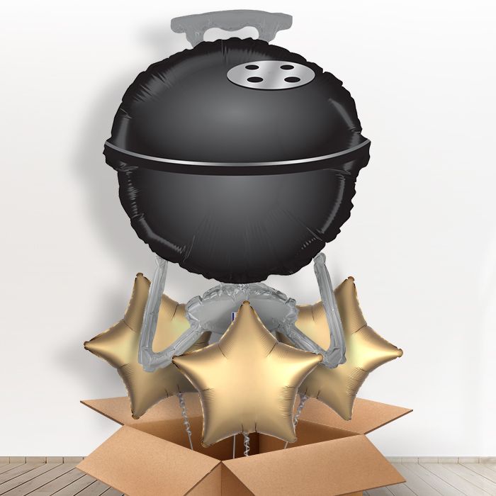 BBQ Grill Shaped Giant Balloon in a Box Gift - With 3 Plain Balloons | Small Indoor Plants