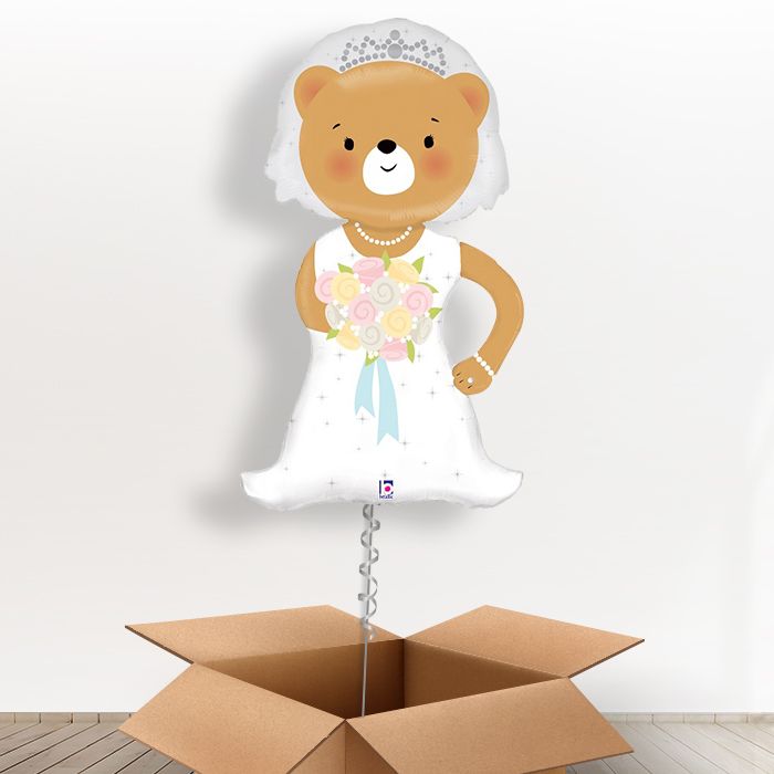 Bride Bear Linky Giant Balloon in a Box Gift - Giant Balloon | Small Indoor Plants