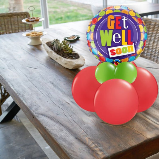 Get Well Soon Dots Balloon Gift Message | Table Decoration