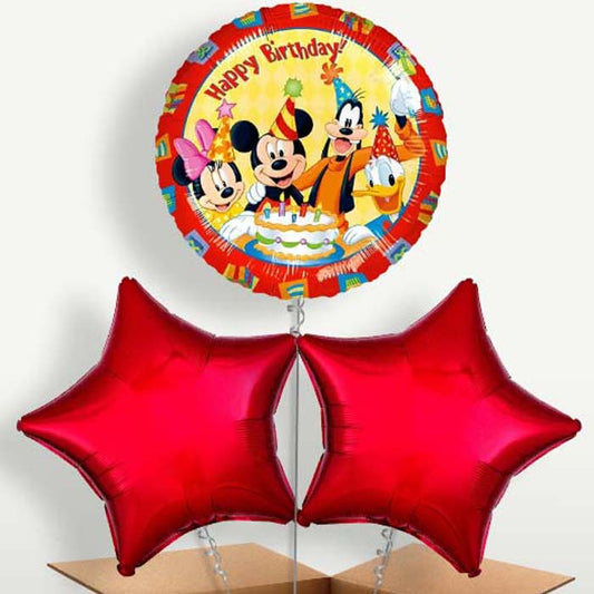 Mickey & Pals Happy Birthday Balloon Bunches | Small Indoor Plants