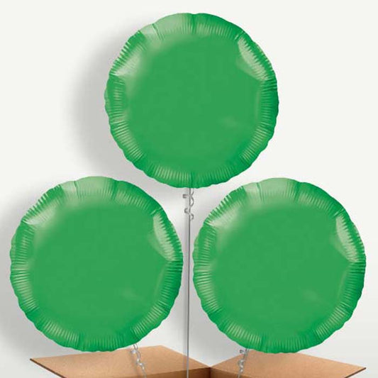 Dark Green Circle Bunch of Balloons inflated with Helium | Small Indoor Plants