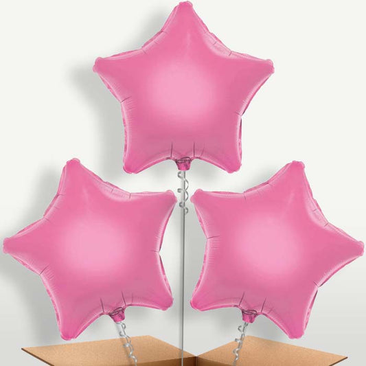 Baby Pink Star Bunch of Balloons inflated with Helium | Small Indoor Plants