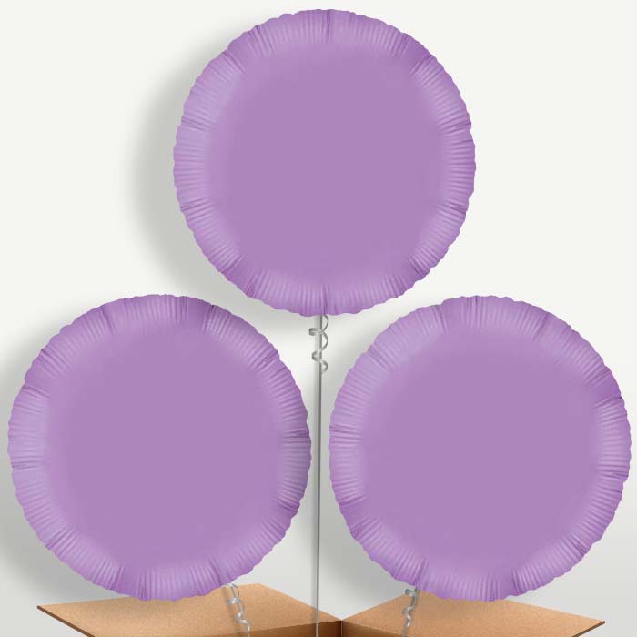 Lavender Circle Bunch of Balloons inflated with Helium | Small Indoor Plants