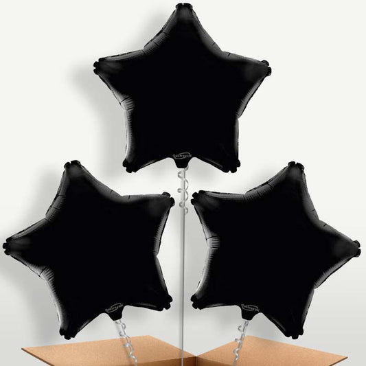 Black Star Bunch of Balloons inflated with Helium | Small Indoor Plants