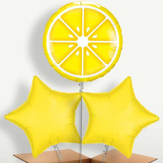Lemon Balloon Bunches inflated with Helium | Small Indoor Plants
