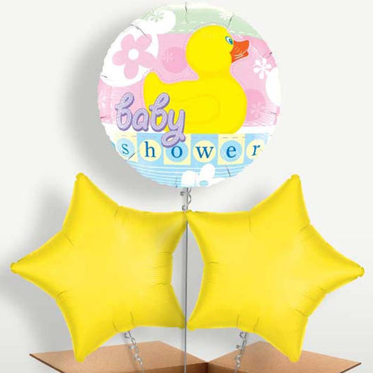 Neutral Baby Shower Duck Balloon Bunch | Small Indoor Plants