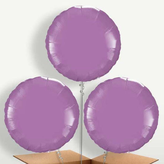 Lilac Circle Balloon Bunches inflated with Helium | Small Indoor Plants