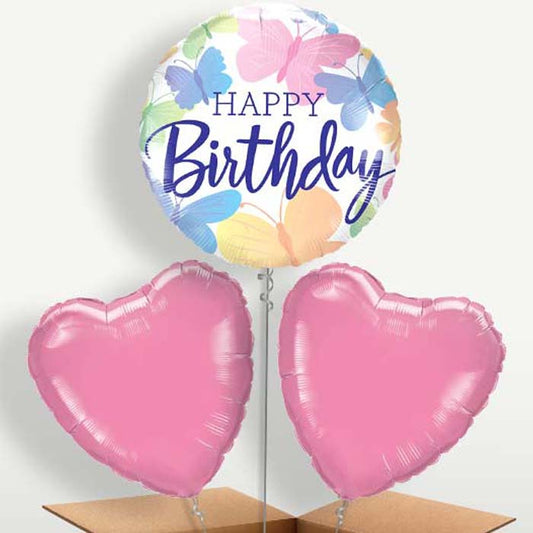 Butterflies Happy Birthday Bunch of Balloons | Small Indoor Plants
