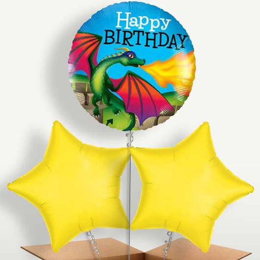 Dragon Happy Birthday Trio Balloon Bunch | Small Indoor Plants
