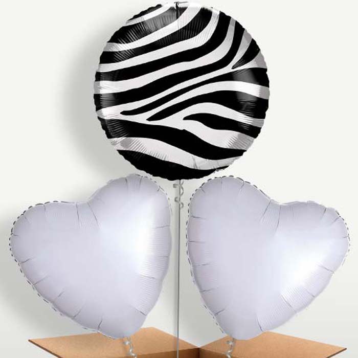 Zebra Print Helium Bunch of Balloons | Small Indoor Plants