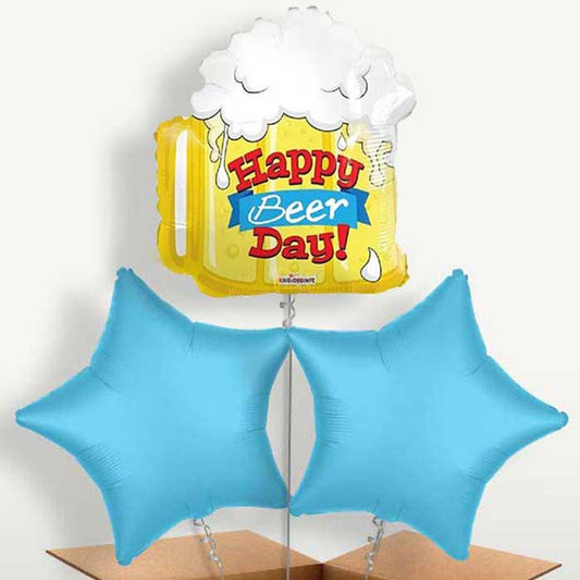 Happy Birthday Beer Day Balloons in a Bunch | Small Indoor Plants