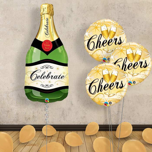 Champagne Bottle Balloon Bouquet in a Box