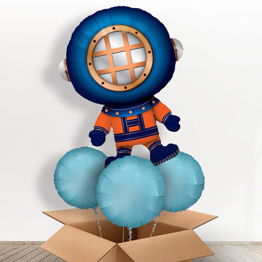 Scuba Diver Balloon in a Box - With 3 Plain Balloons | Small Indoor Plants