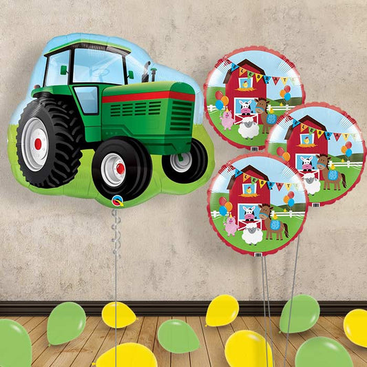 Tractor Inflated Helium Balloons Delivered