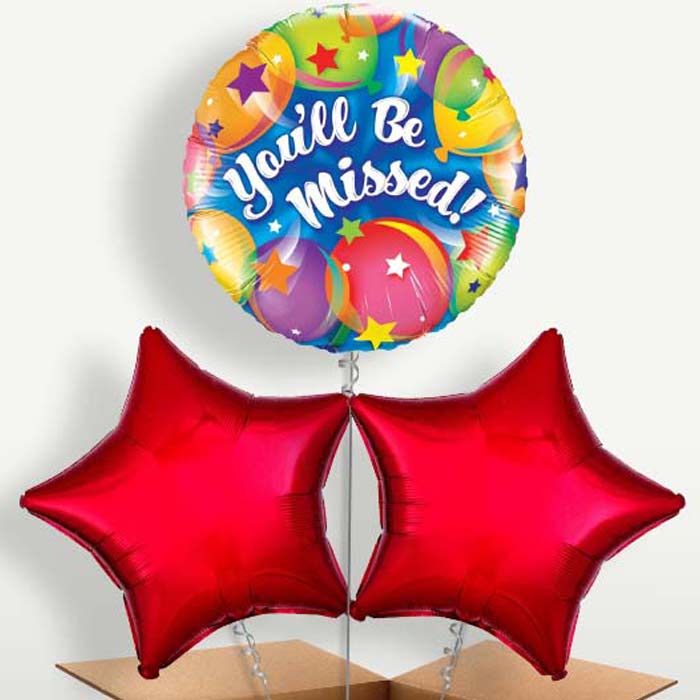You'll be Missed Helium Bunch of Balloons | Small Indoor Plants
