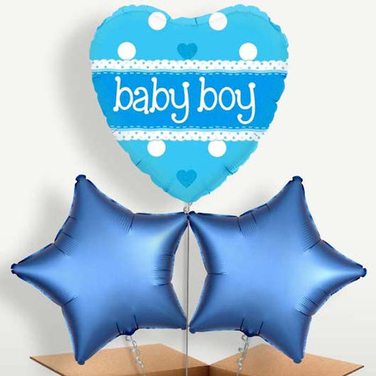 Blue Polka Dot Baby Shower Bunch of Balloons | Small Indoor Plants
