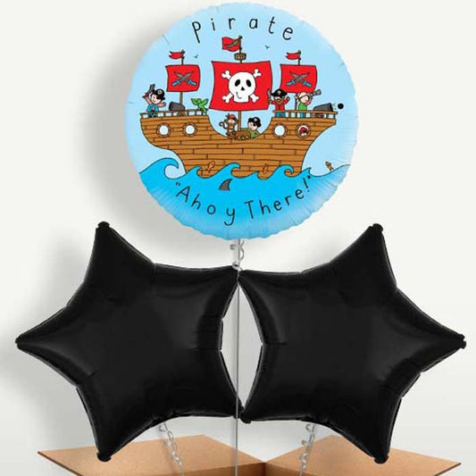 Ahoy There Pirate Bunch of Balloons inflated with Helium | Small Indoor Plants