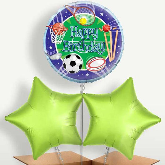 Sports Themed Helium Bunch of Balloons | Small Indoor Plants