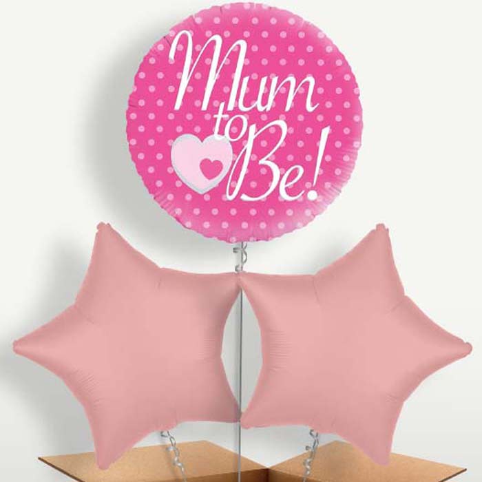 Mum to Be Baby Shower Balloon Bunches inflated with Helium | Small Indoor Plants
