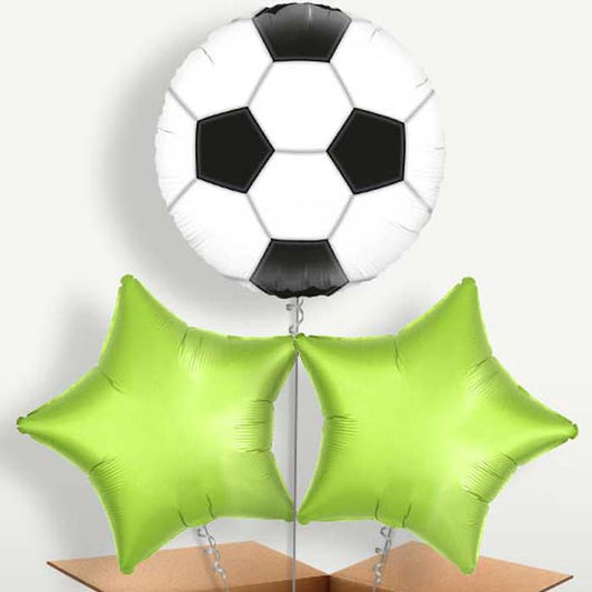 Football Trio Balloon Bunch inflated with Helium | Small Indoor Plants