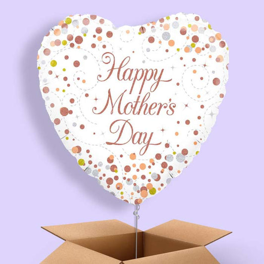 Mother’s Day Confetti Balloon Rose Gold in a Box