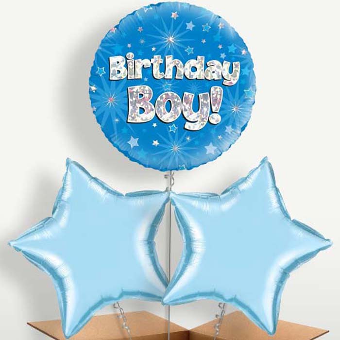 Birthday Boy Blue Stars Bunch of Balloons | Small Indoor Plants