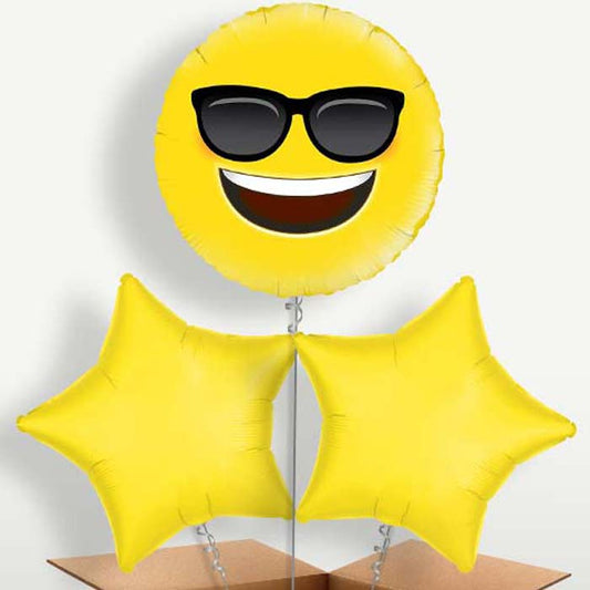 Cool Sunglasses Emoji Bunch of Balloons inflated with Helium | Small Indoor Plants