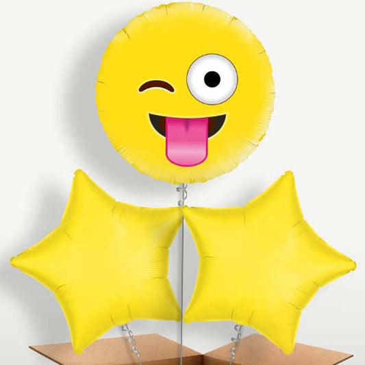 Crazy Emoji Bunch of Balloons inflated with Helium | Small Indoor Plants