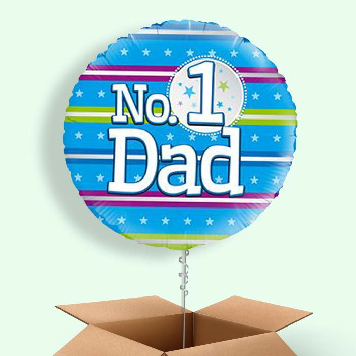 No 1 Dad Helium Balloon in a Box