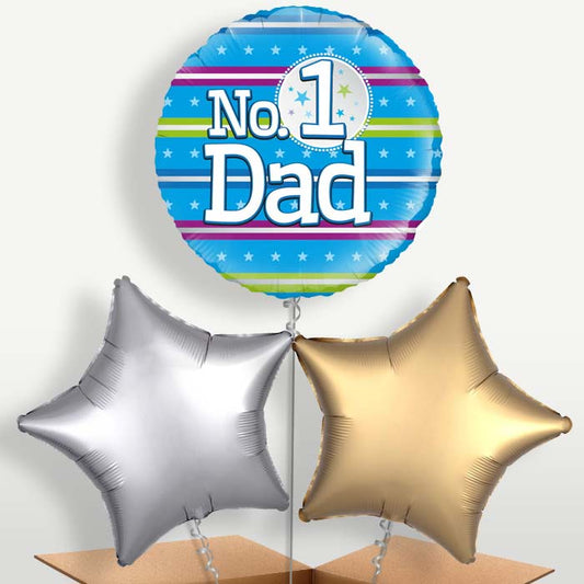 No 1 Dad Bunch of Balloons inflated with Helium | Small Indoor Plants