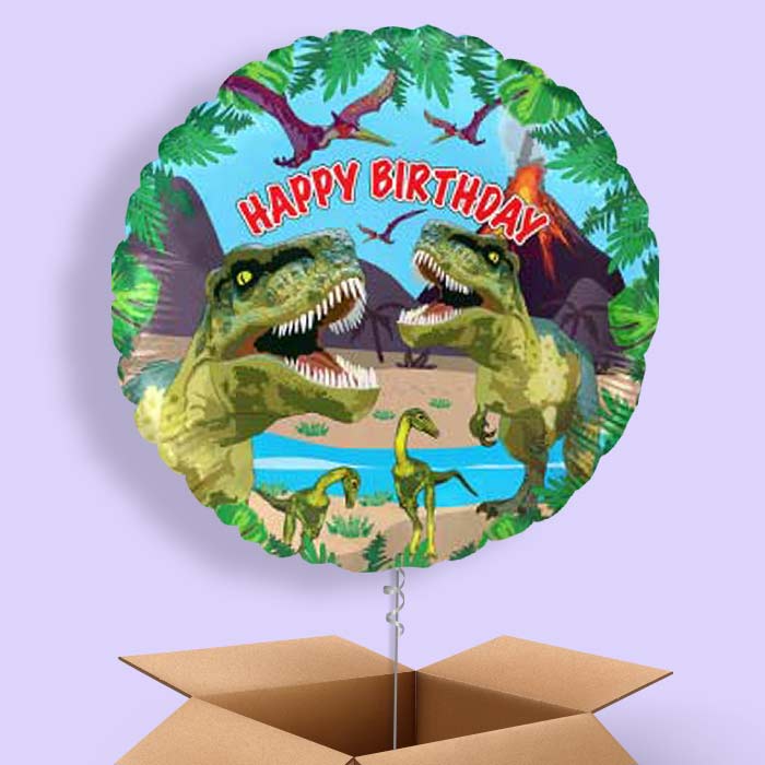 Birthday Dinosaur Balloons in a Box