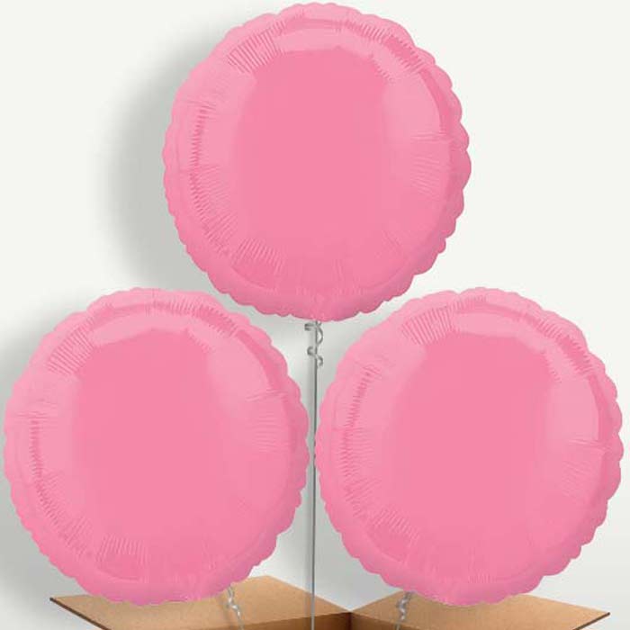 Bright Pink Plain Coloured Circle Bunch of Balloons | Small Indoor Plants