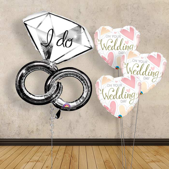 Balloon Bouquet Wedding - I Do Ring - Themed Bouquet | Small Indoor Plants