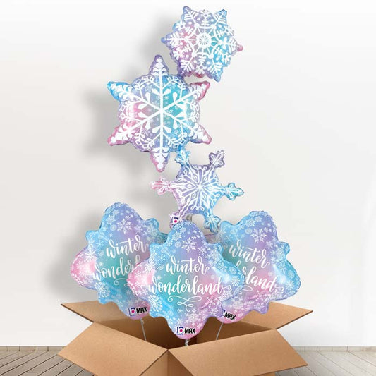 Giant Snowflake Trio Balloon in a Box