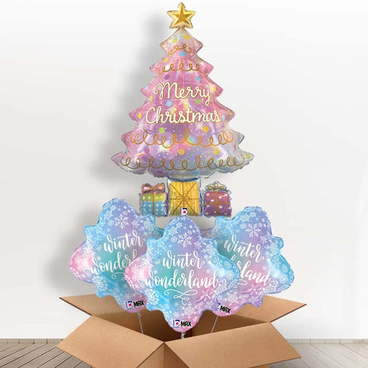 Holographic Christmas Tree Balloon in a Box