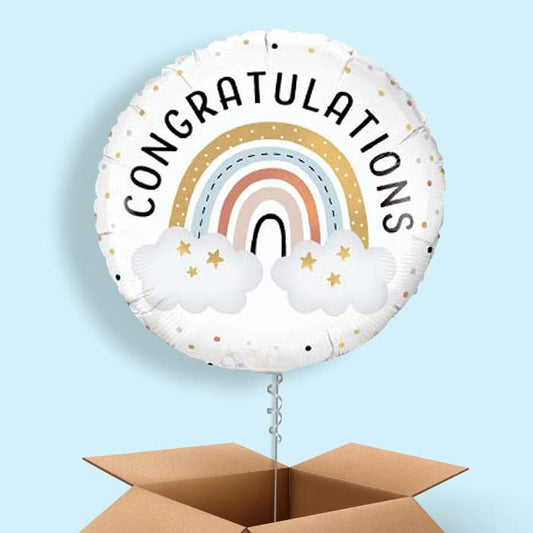 Boho Congratulations Balloon in a Box