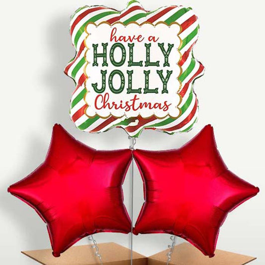 Holly Jolly Christmas Balloons in a Bunch | Small Indoor Plants