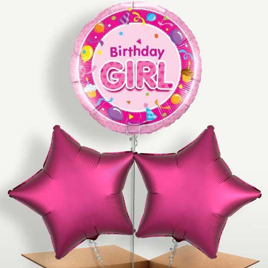 Birthday Girl Celebration Bunch of Balloons | Small Indoor Plants