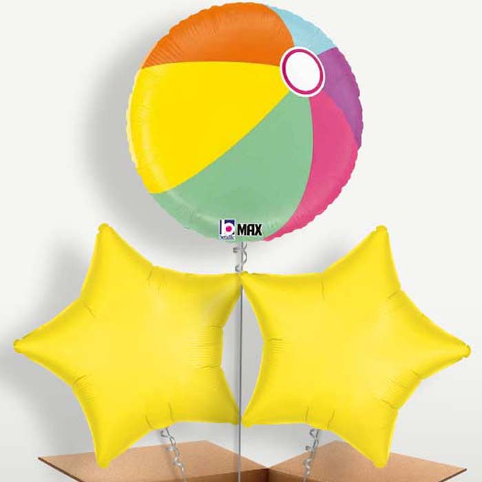 Beach Ball Bunch of Balloons inflated with Helium | Small Indoor Plants